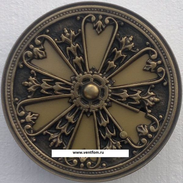 Каминная решетка круглая КРВ 150 медь жалюзи